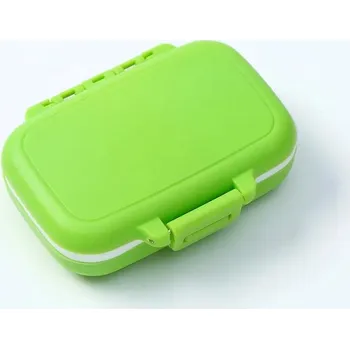 Lékovka Mini přenosný organizér na léky, 3 přihrádky | dávkovač léků, krabička na prášky - Zelený