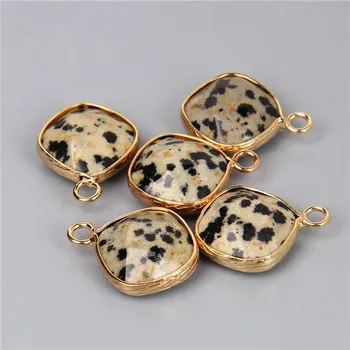 Přívěsek 2-5 ks Přívěsek přírodní kámen na řetízek | přívěsek, šperk - 22 Dalmace , 2 kusy