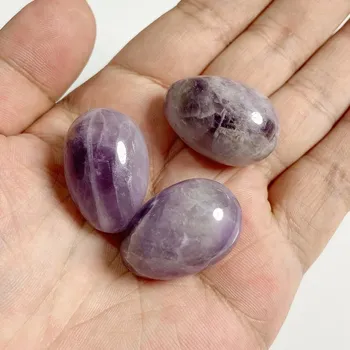 Dekorace do akvária 1-3 ks Přírodní leštěný minerální kámen 20x30 mm | Dekorace, akvarijní kámen - Č.26 Ametyst , 1 kus