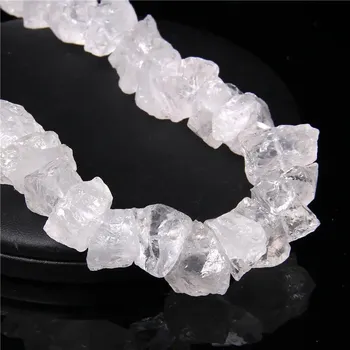 Korálek Minerální korálky nepravidelné 10-13 mm | minerální korálky, šperkové kameny - Č.1 Čirý křemen , 5ks