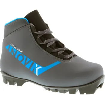 Dětská běžecká obuv INOVIK DĚTSKÉ BOTY NA BĚŽECKÉ LYŽOVÁNÍ NA KLASIKU 130 ŠEDÉ 28 MODRÁ|ŠEDÁ