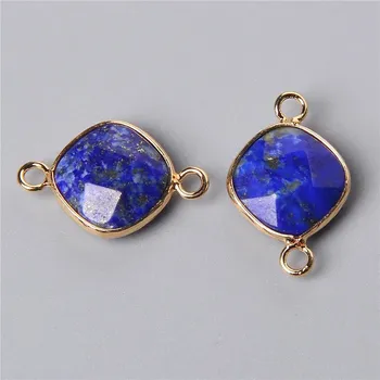 Přívěsek Kosočtvercový přívěsek 14mm | výroba šperků 2 ks - Č.7 Lapis Lazuli