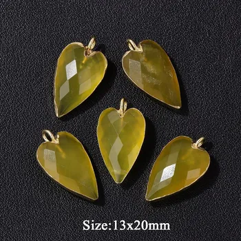 Přívěsek Přírodní přívěsek ve tvaru srdce | šperky ruční výroba 2 ks - Č.14 Achát