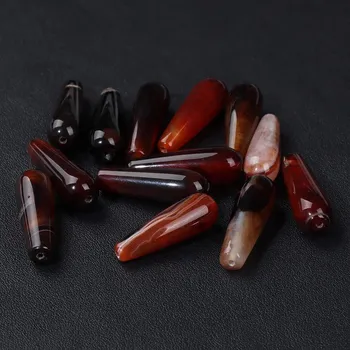 Dětské navlékací korálky Přírodní minerální korálky 10x30mm | přírodní kamenné korálky, minerální korálky - Č.9 Achát , 2 kusy