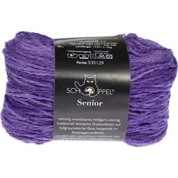 Příze Schoppel Wolle Senior 2618 Purpurwolke Inspiration Dibadu (Vlněná příze Senior 2618 Purpurwolke Inspiration Dibadu)
