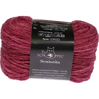 Příze Schoppel Wolle Seniorita 2603 Merlot Inspiration Dibadu (Vlněná příze Seniorita 2603 Merlot Inspiration Dibadu)