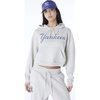 Pánská mikina Dámská Mikina New Era - MLB Floral Graphic Crop Hoodie - NY Yankees - Stone velikost S