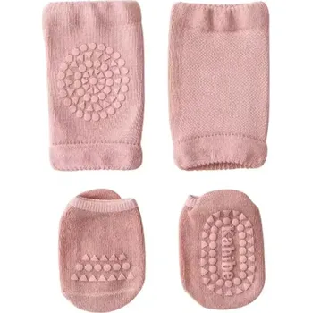 Dětské jednobarevné nákoleníky s protiskluzovými ponožkami Barva: Růžová, Velikost: S (0-1 rok)