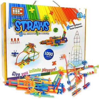 ostatní stavebnice STAVEBNICE KONSTRUKČNÍ BRČKA TYČINKY TRUBIČKY 1000 DÍLŮ