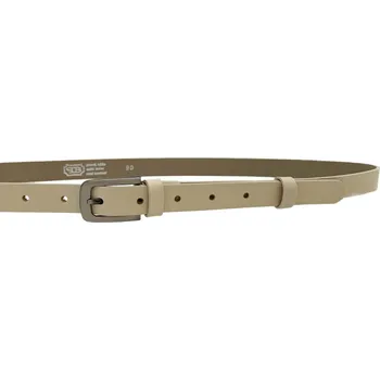 Módní doplněk PENNY BELTS Kožený opasek 20-204-44 krémový - 100 cm