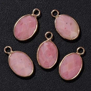 Přívěsek Přívěsek přírodní kámen oválný | šperk, amulet - Č.13 Rodonit , 2 kusy