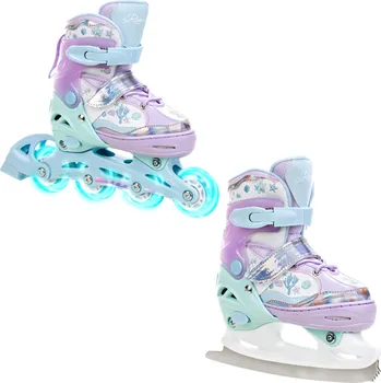 Kolečkové brusle RAVEN - Isla - dívčí - fialová - 2v1 - 34/37