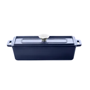 Zahradní gril Smaltovaný litinový pekáč modrý s poklicí Grand feu