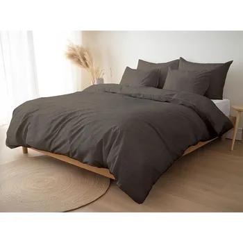 Povlečení Tom Linen Lněné povlečení Dark Grey Velikost: 140x220, 70x50