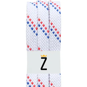 Tkaničky do bot Ploché tkaničky - bílo-modro-červené Délka: 100
