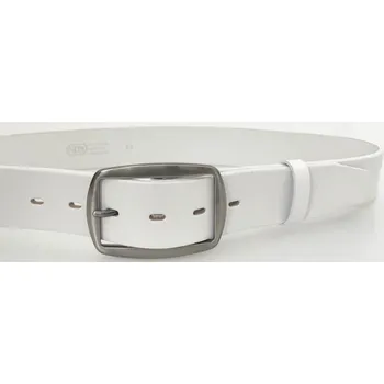 Opasek PENNY BELTS Kožený opasek 11700 bílý - 100 cm