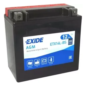 Motobaterie Exide Bike AGM 12V 12Ah 200A ETX14L-BS