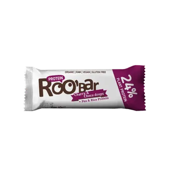 Roo'bar Bio vysokoproteinová tyčinka s třešněmi a čokoládou 40 g