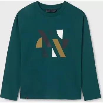 Chlapecké tričko Chlapecké triko dlouhý rukáv Mayoral 7080-14 Tmavě zelené