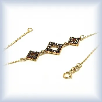 Náramek bílé zlato 18 cm