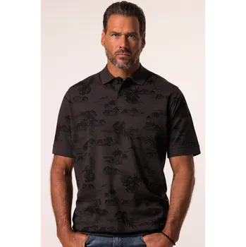 Pánské tričko JP1880, Plus size Polokošile JP1880, břišní střih, krátké rukávy, piké, plošný potisk, XXL - 8XL pro plnoštíhlé nadměrná velikost, 835693100-1455, černý, 6XL, Plus size oblečení, Oblečení pro vysoké muže, Nadměrné velikosti, Oblečení pro plnoštíhlé.