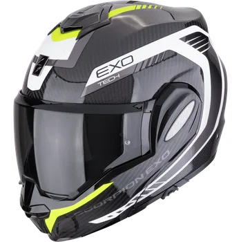 Helma na motorku Scorpion exo-tech evo carbon cosy černo/fluo žlutá m
