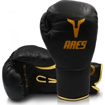 Boxerské rukavice Zápasové rukavice Ares Athena - černá / zlatá