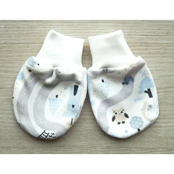 Rukavice AMÁLKA Bavlněné rukavičky pro miminko, cestičky Velikost: 56-68