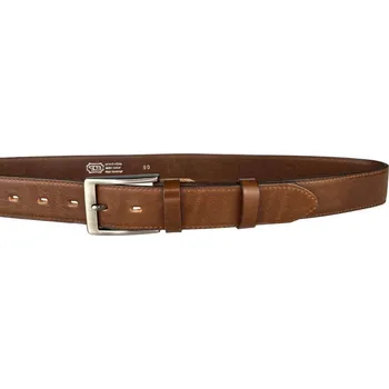 Opasek PENNY BELTS Pánský kožený opasek 35-020-4-48 hnědý - 110 cm