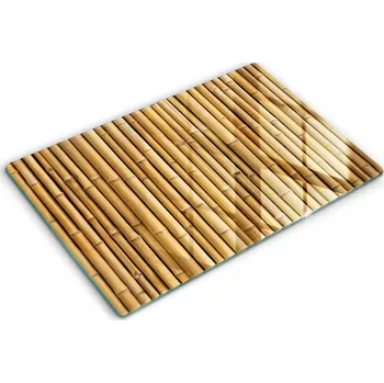 Kuchyňské prkénko Skleněná kuchyňská deska na krájení s grafikou 80x52 cm Natura boho bambus