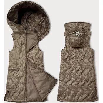 Dámská vesta Dámská vesta ve velbloudí barvě s ozdobným prošíváním S'West (B8348-12) odstíny béžové 54