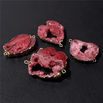 Přívěsek Achátový přívěsek, barevná drůza pro výrobu šperků | minerální kámen, přírodní přívěsek - Č.9 , 1 kus