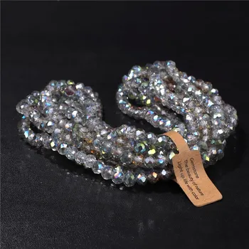 Dětské navlékací korálky Korálky skleněné fasetované na náramky | výroba šperků - Č.15 , 5 x 8 mm