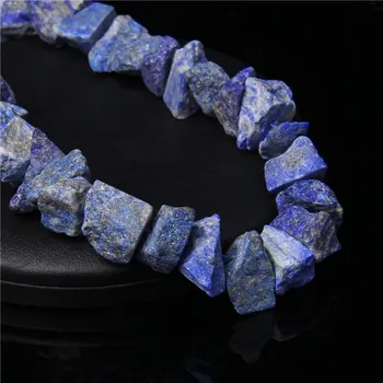 Dětské navlékací korálky Minerální korálky nepravidelné 10-13 mm | minerální korálky, šperkové kameny - Č.11 Lapis Lazuli , 5ks
