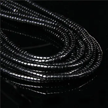 Náramek Přírodní korálky na náramky a šperky | výroba šperků - Č.19 Černé acháty , 2x4mm 75-80ks