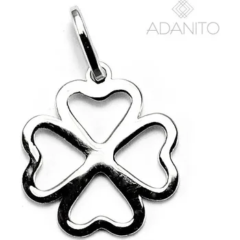 Přívěsek Zlatý přívěsek čtyřlístek z bílého zlata