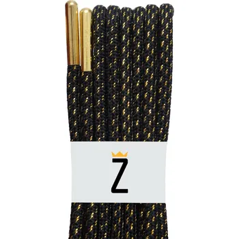 Tkaničky do bot Kulaté tkaničky, zlato-černé Délka: 160