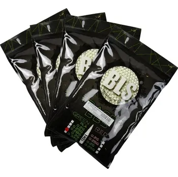 Airsoftová kulička Airsoftové kuličky Perfect BIO BLS 0,30g, 4000bb, nasvětlující zelené, 4x