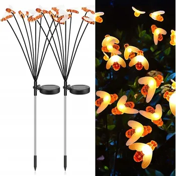 Venkovní osvětlení 2x PSZCZÓŁKI LAMPKI SOLARNE ZAPICHOVACÍ 6 LED ZAHRADNÍ VENKOVNÍ LAMPY SOLAR