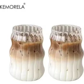 Designové, teplotně odolné skleničky na kávu, džus či smoothie (2,4 nebo 6 ks) Varianta: 2 ks (A)