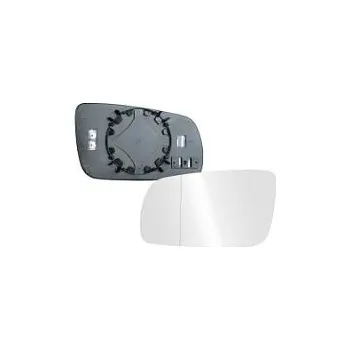 Auto zrcátko Sklo levého zpětného zrcátka ŠKODA FABIA I | 2000-2007 | vyhřívané | chromové | asférické | VIEW MAX |