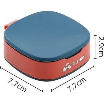 Lékovka Pouzdro na léky, kompaktní a cestovní | Krabička na léky, Organizér na léky - Modrý