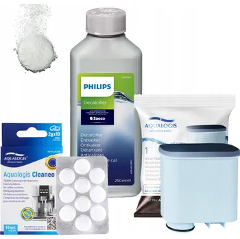 Příprava kávy Filtr do vody Aqualogis 3 ks + Odvápňovač Philips 250 ml