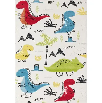 Koberec Kobercový ráj Dětský kusový koberec Adventure Dino Dinosauři krémový vícebarevný Rozměr: 140x200 cm
