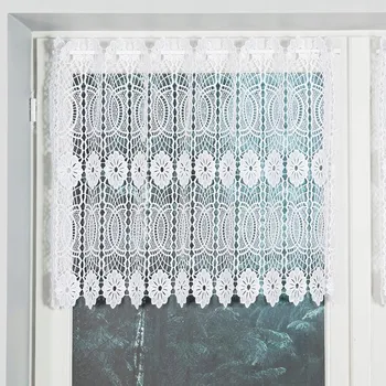 Záclona Vitrážová Záclona 60cm gipurová panelová záclona 0,5m krajkové květiny elegantní