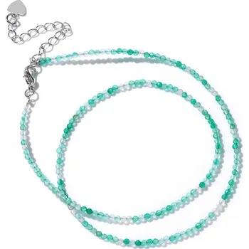 Náhrdelník Jemný minerální náhrdelník ruční výroba | Náhrdelník, Šperky - Č.24 Zelený achát