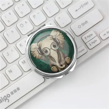 Dávkovač léků Stylová krabička na léky s přihrádkami | cestovní pouzdro, dávkovač pilulek - Slon