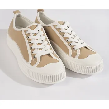 Dámské tenisky Tmavě béžové plátěné tenisky 2667KH Velikost: 37