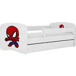 Postel Babydreams 180x80 bílá Spiderman se šuplíkem, bez matrace