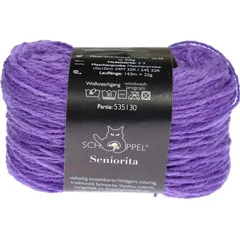 Příze Schoppel Wolle Seniorita 2618 Purpurwolke Inspiration Dibadu (Vlněná příze Seniorita 2618 Purpurwolke Inspiration Dibadu)